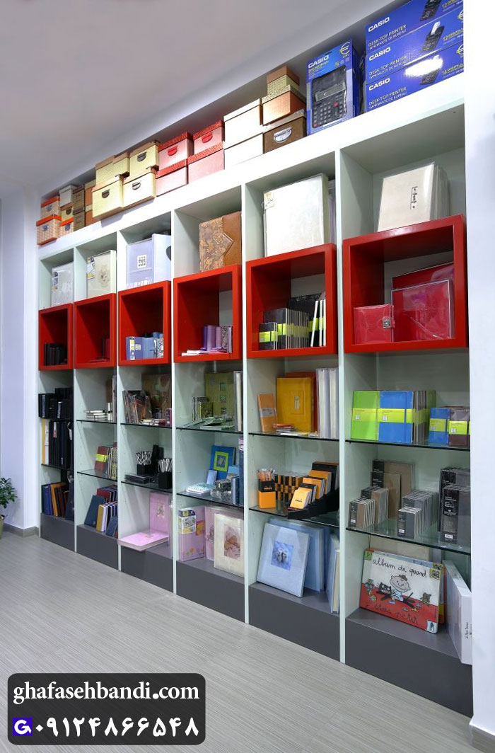 قفسه مغازه لوازم التحریر